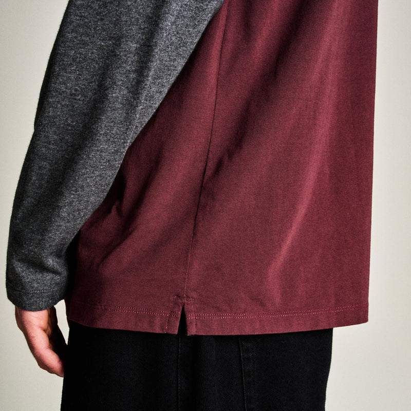 Pop Logo Sleeve T-Shirt Fudge / Charcoal, Heather
