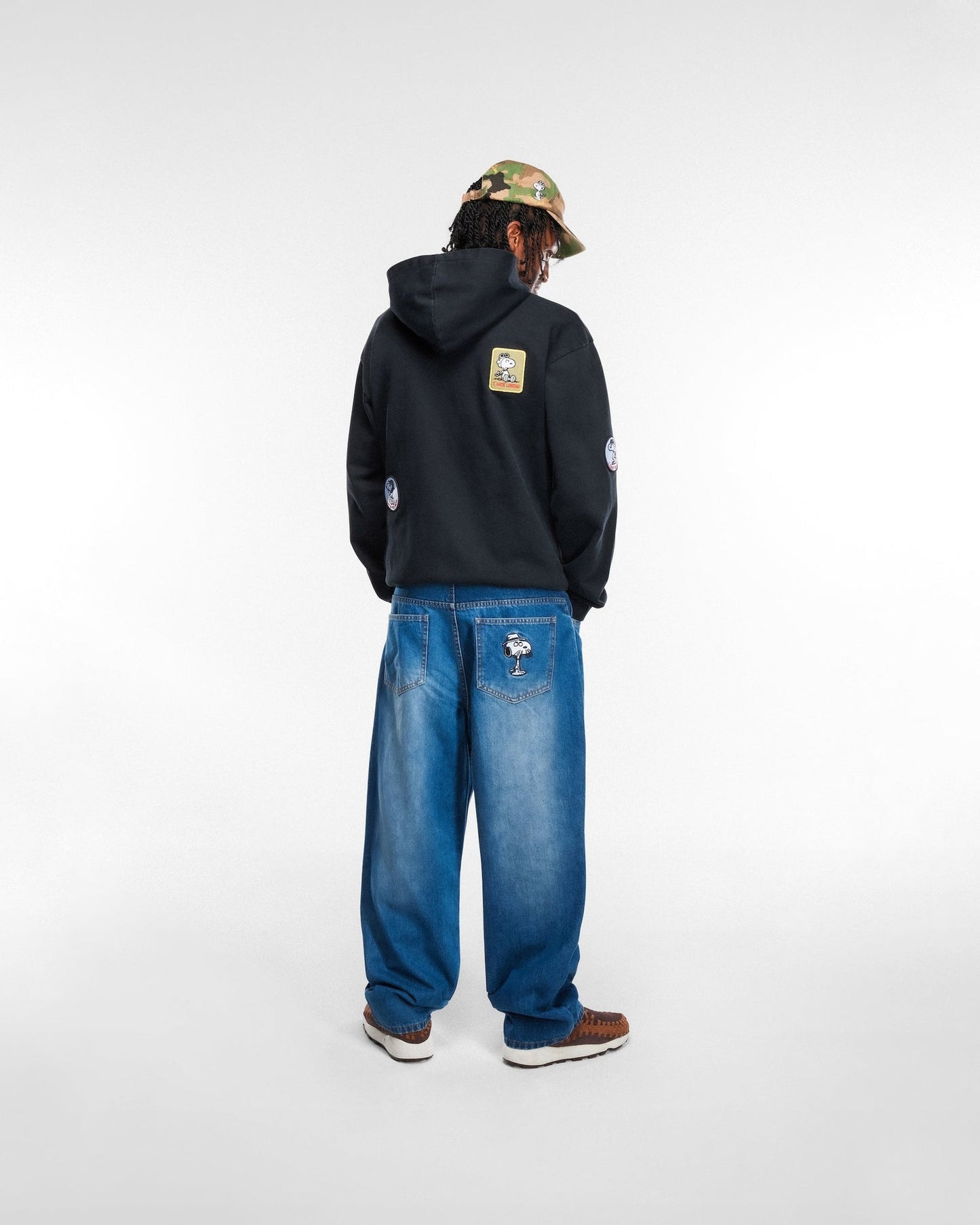 Patches Zip-Thru Hood / Washed Black