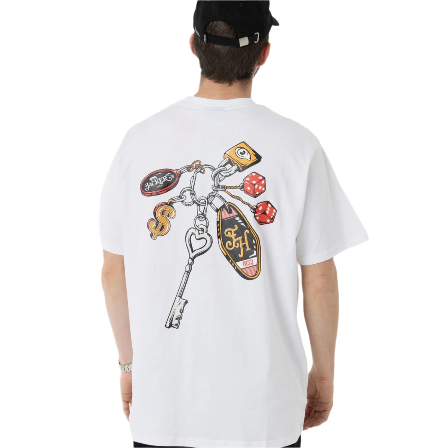 Keychain Tee / White