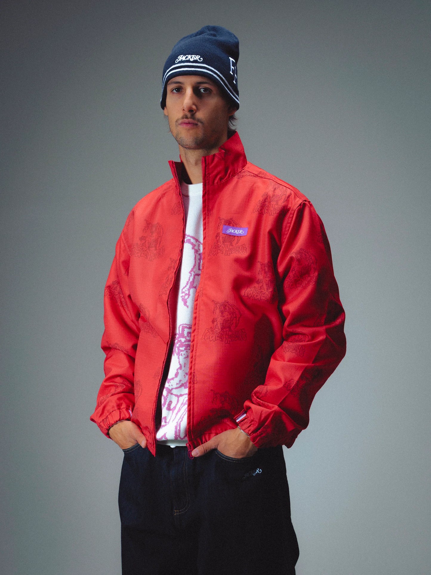 Karen Ripstop Nylon Jacket / Red