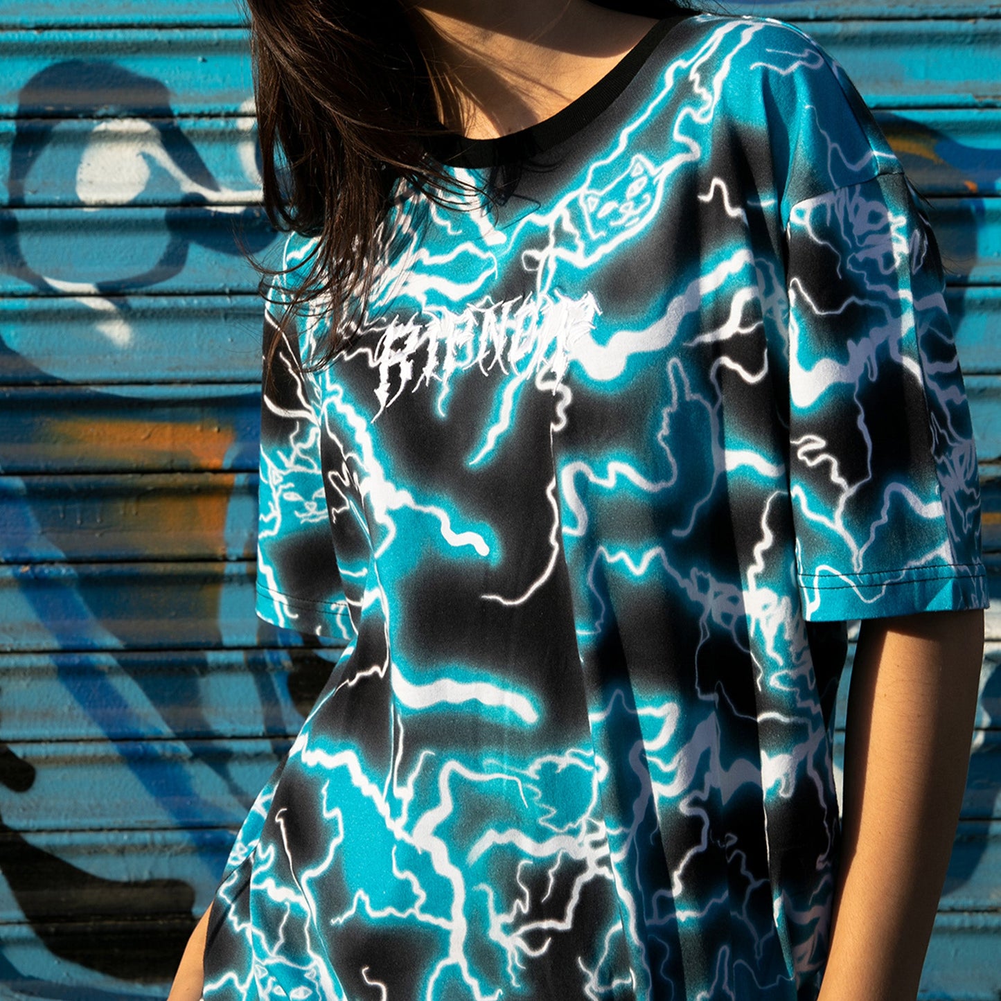 Nikola Embroidered Tee / Black, Blue