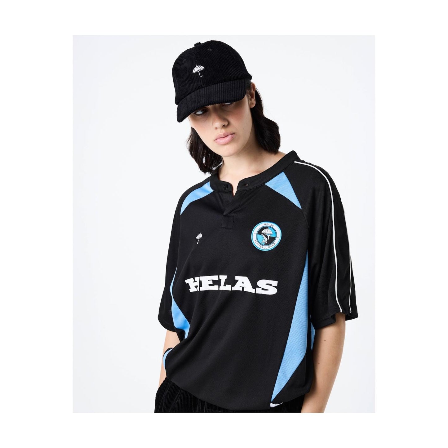 Dolphin Football Polo Black / Blue