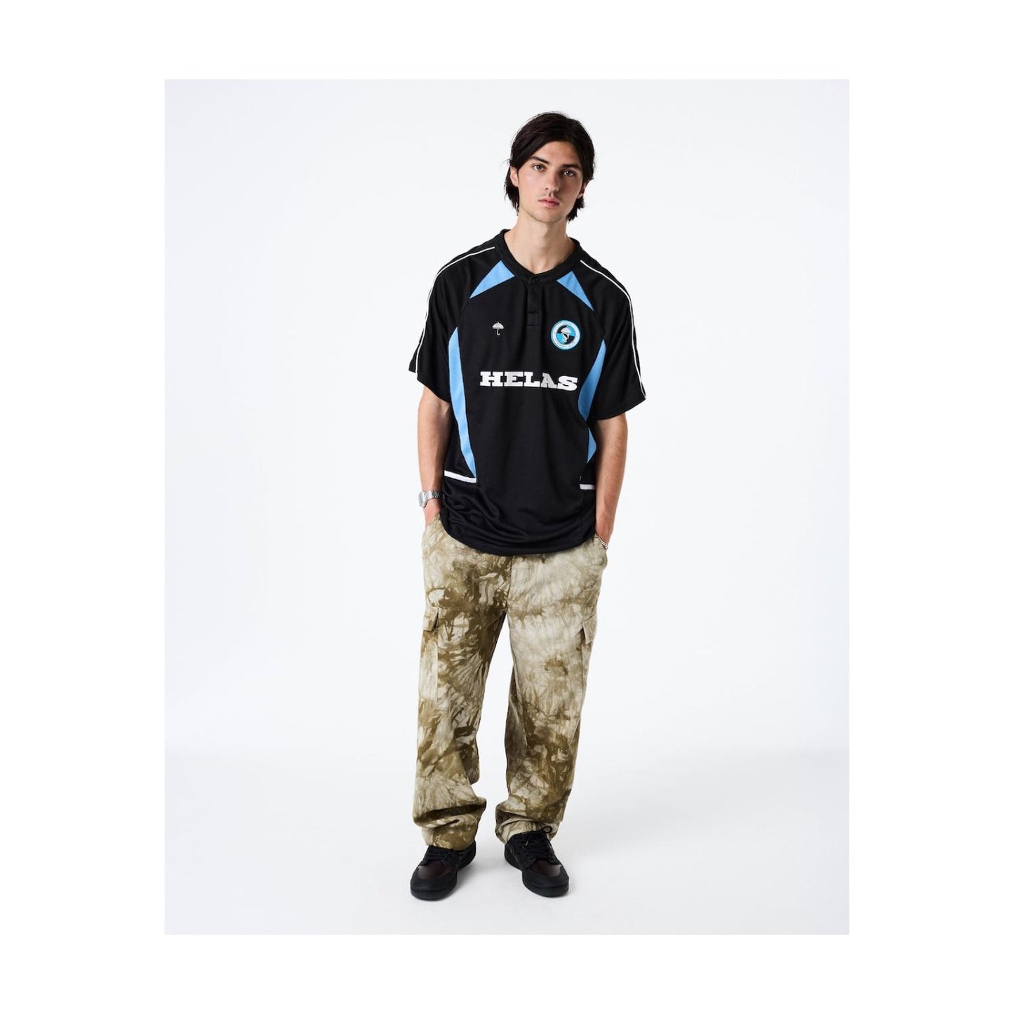 Dolphin Football Polo Black / Blue