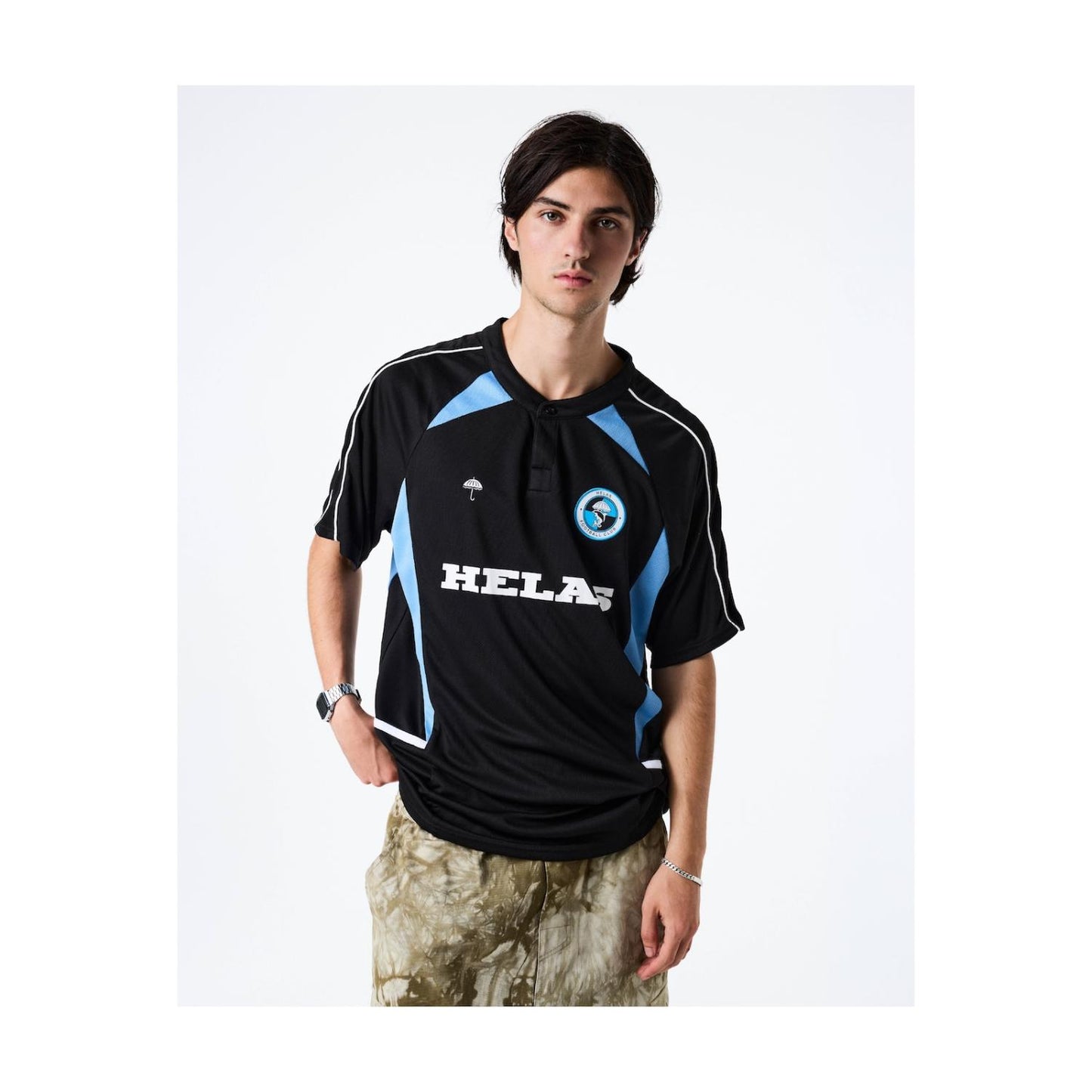 Dolphin Football Polo Black / Blue