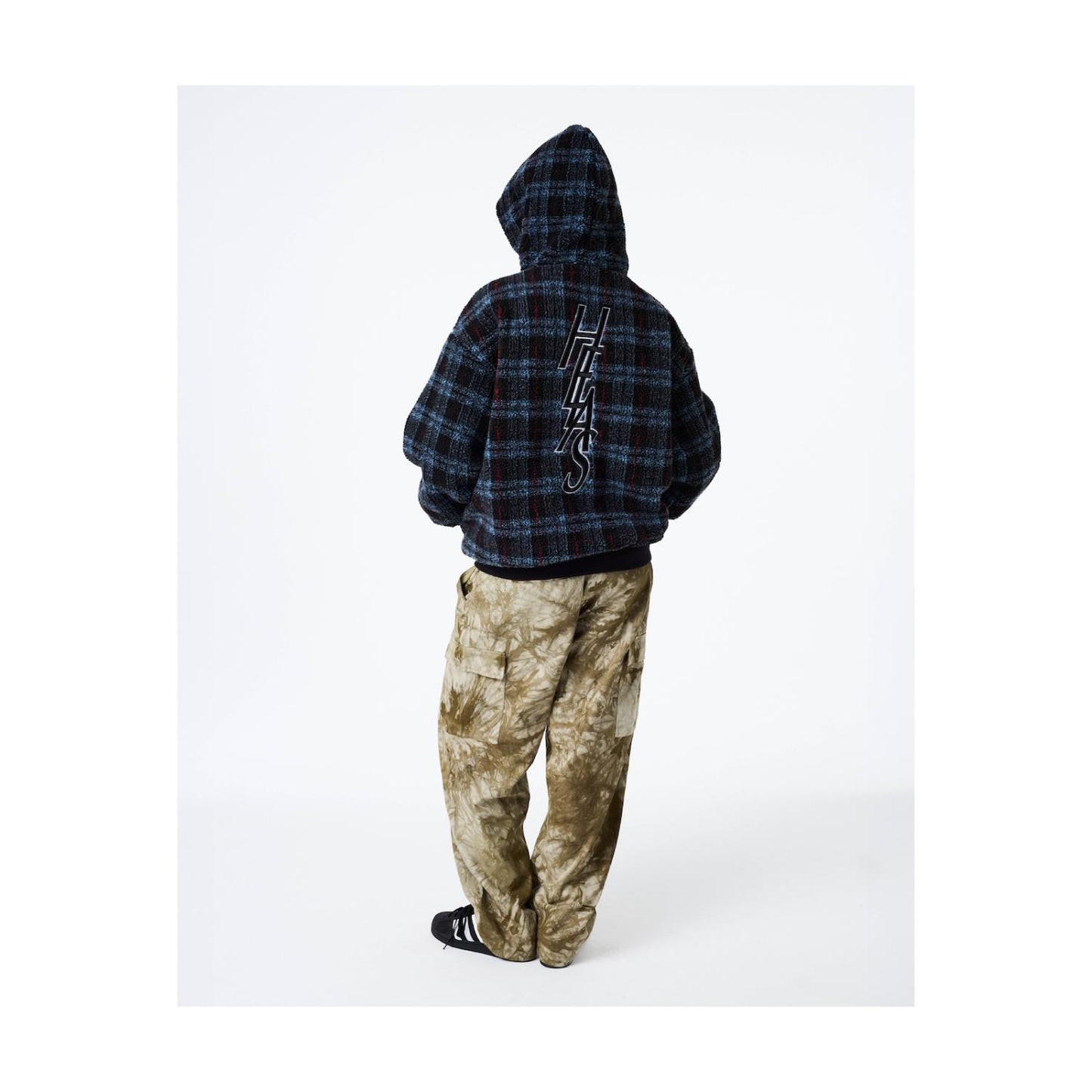 Ocaro Reversible Checkered Full Zip Jacket / Navy, Black