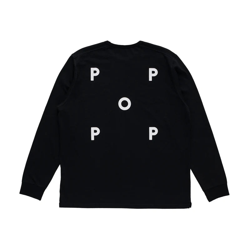 Pop Logo Longsleeve T-Shirt Black / White