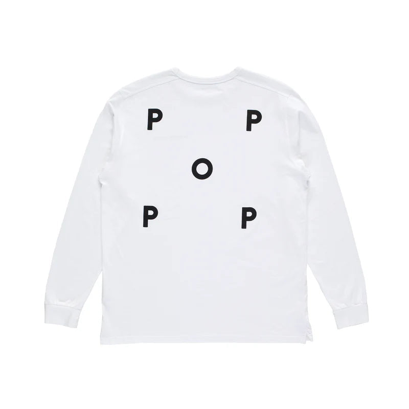 Pop Logo Longsleeve T-Shirt White / Black