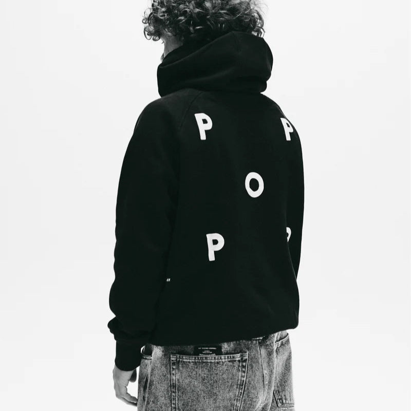 Pop Logo Hooded Sweat Black/White