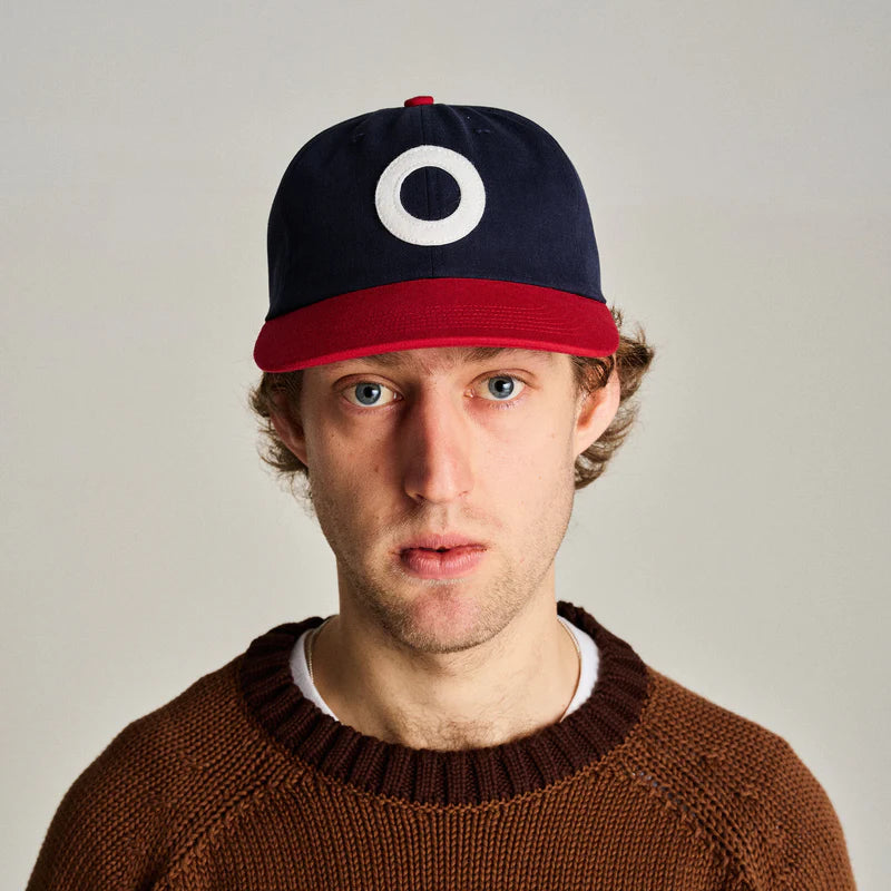 O Sixpanel Hat / Navy, Goji Berry