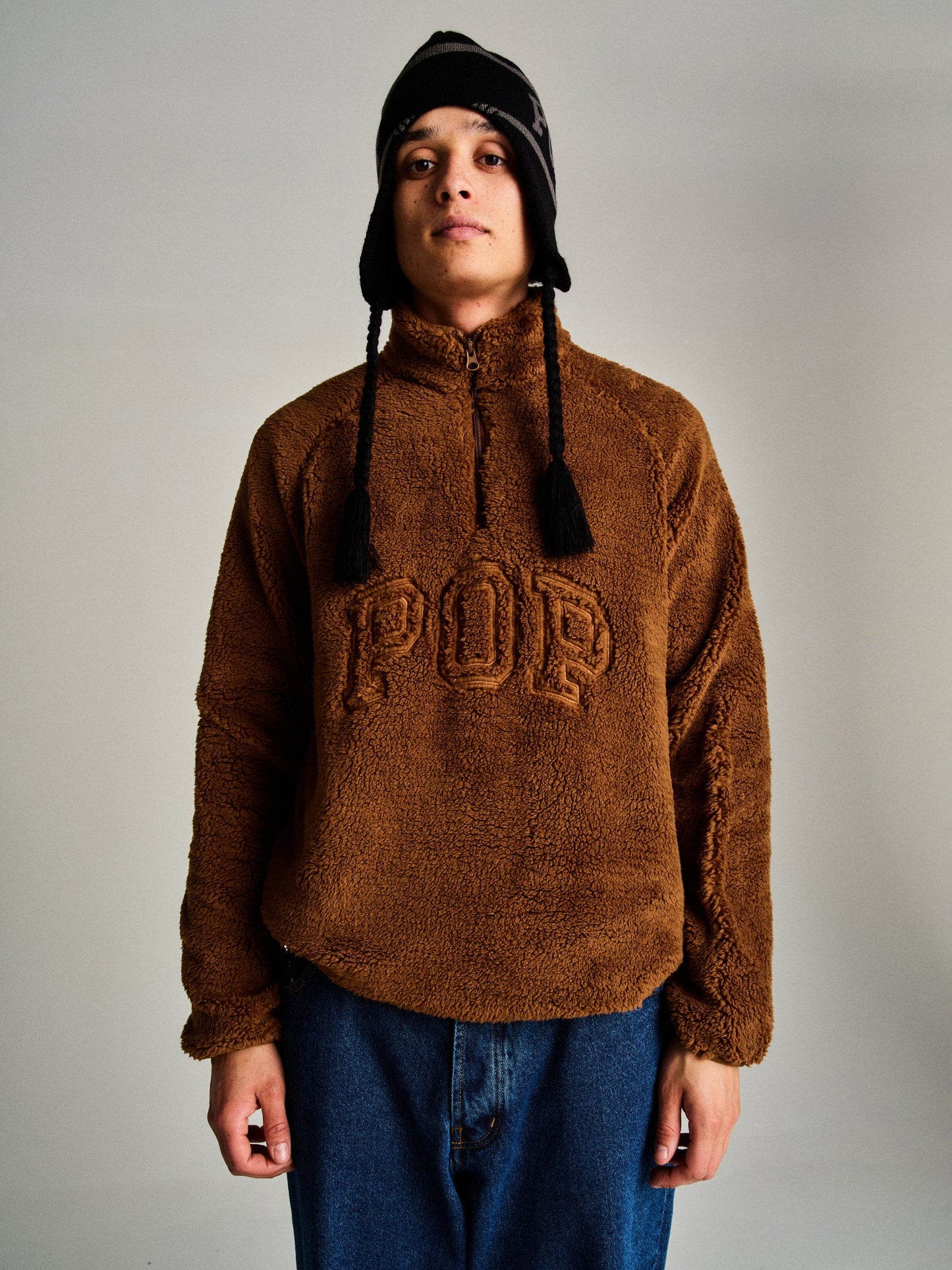 Pop Halfzip Polar Fleece Sweat / Bison