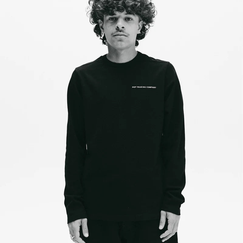 Pop Logo Longsleeve T-Shirt Black / White