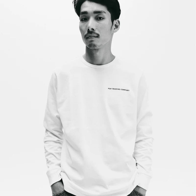 Pop Logo Longsleeve T-Shirt White / Black
