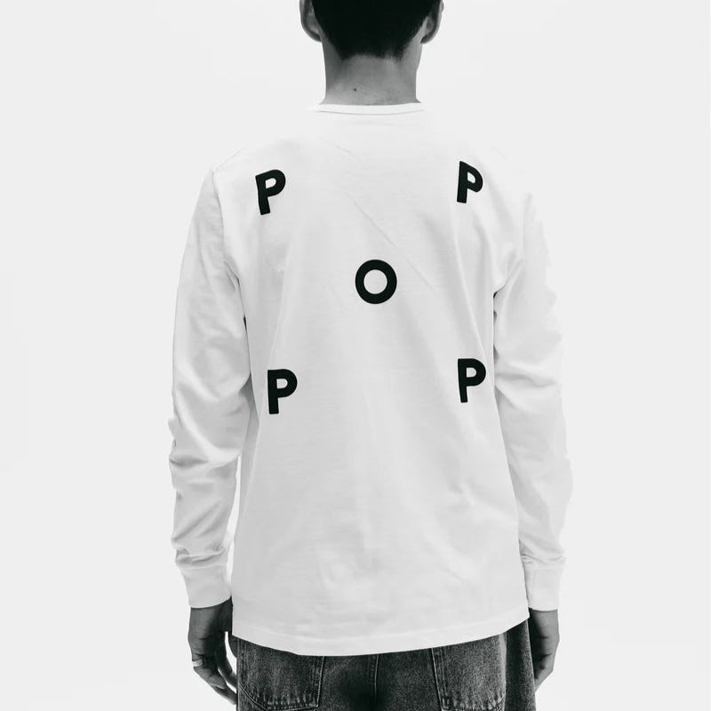 Pop Logo Longsleeve T-Shirt White / Black