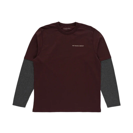 Pop Logo Sleeve T-Shirt Fudge / Charcoal, Heather