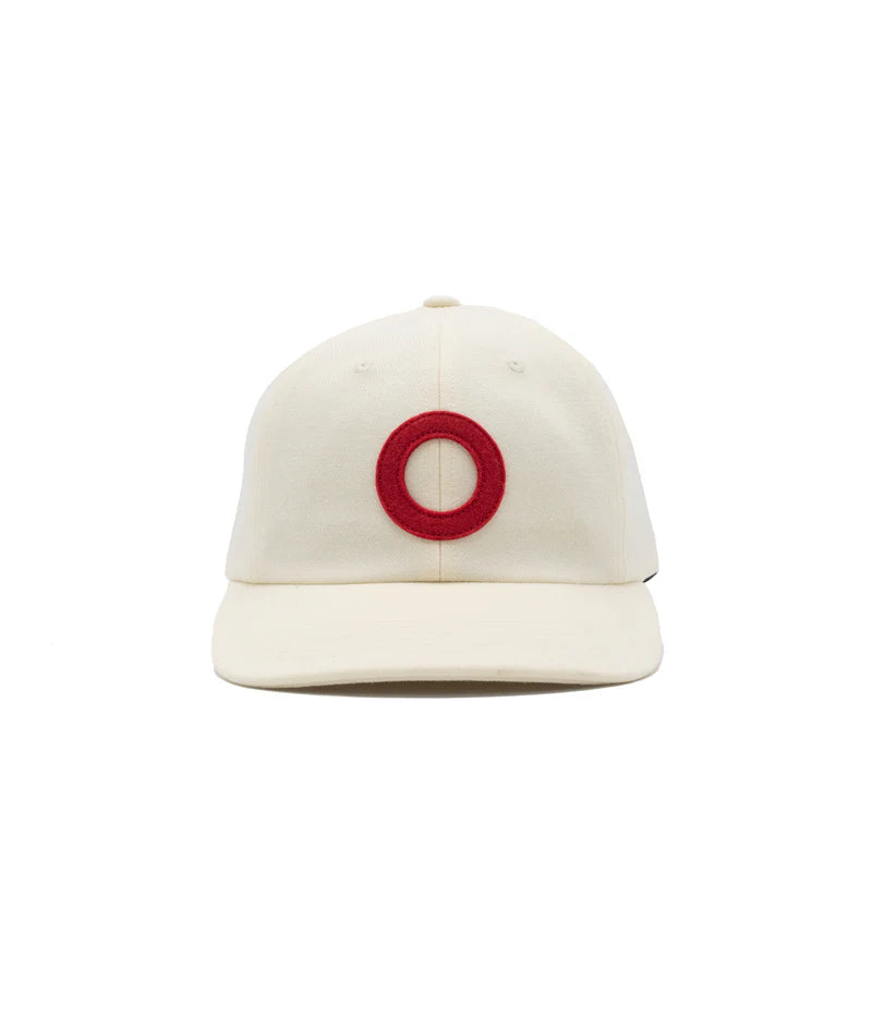 O Sixpanel Hat / White, Haute Red