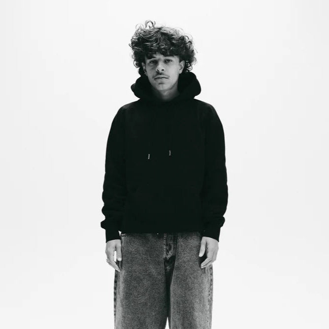 Pop Logo Hooded Sweat Black/White