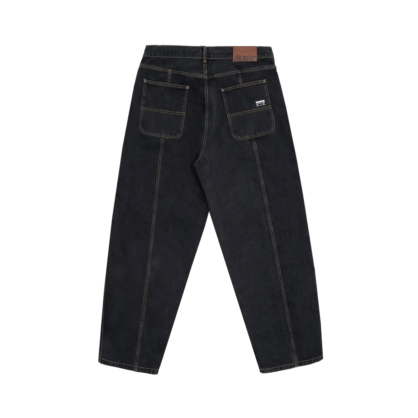 3 Stripes Dyed Denim Baggy Pant / Black