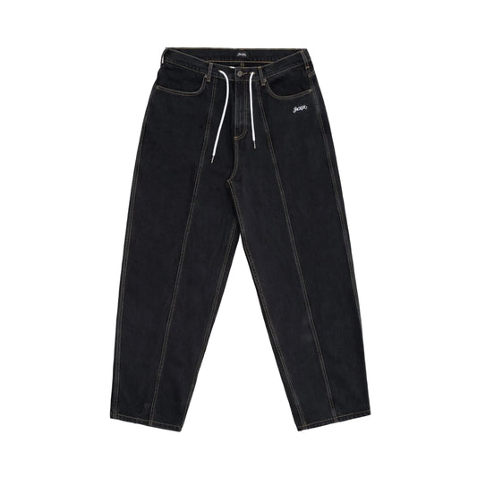 3 Stripes Dyed Denim Baggy Pant / Black