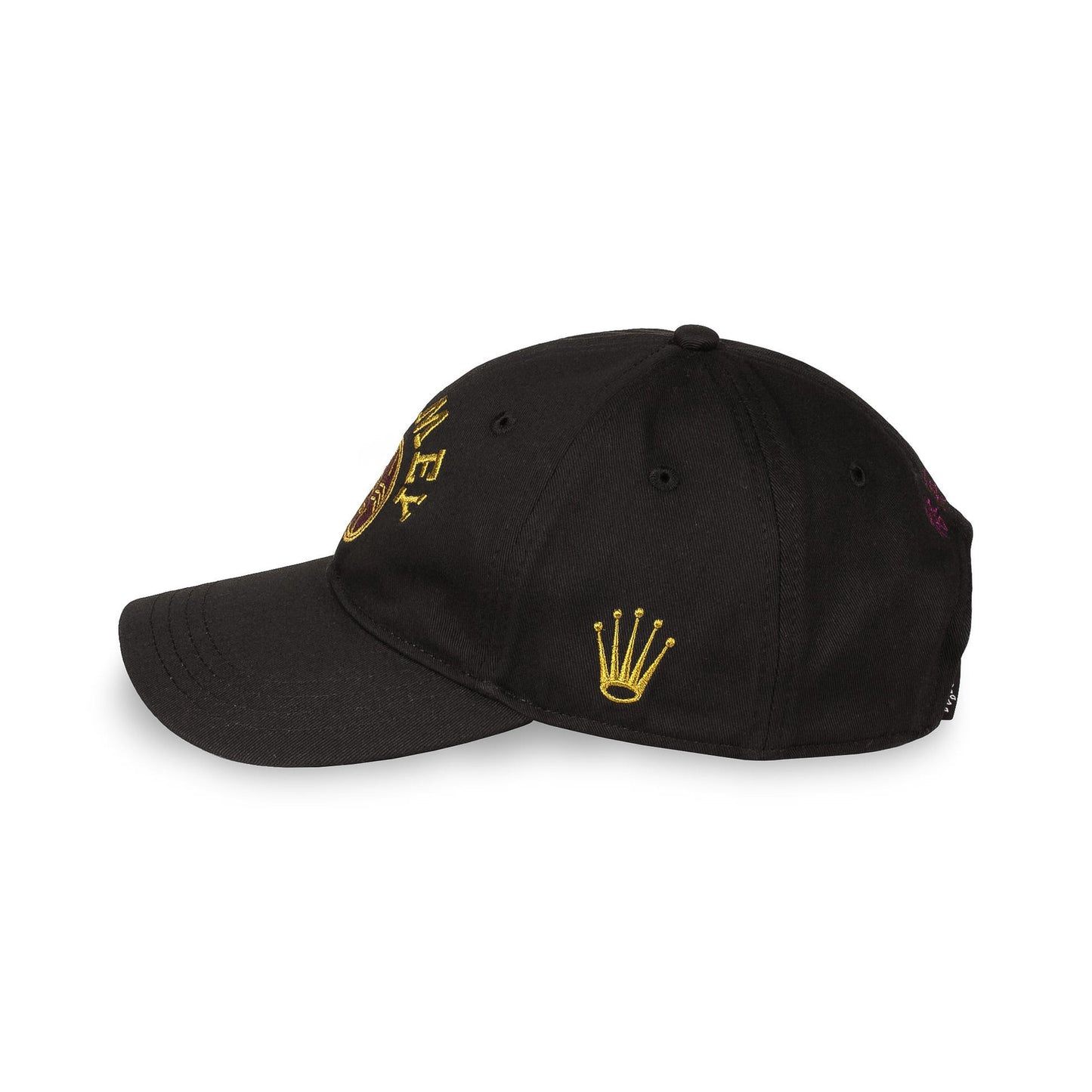 Royal Paw Curved Visor Strapback Cap / Black