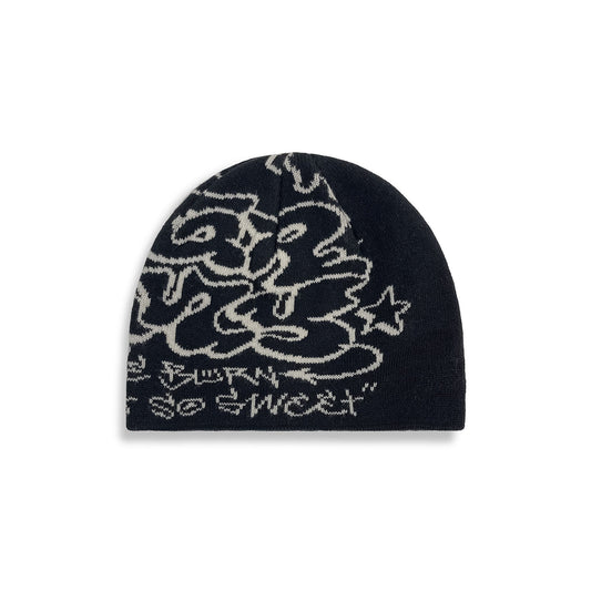 The Shelter Throw Up 2000S Black Beanie