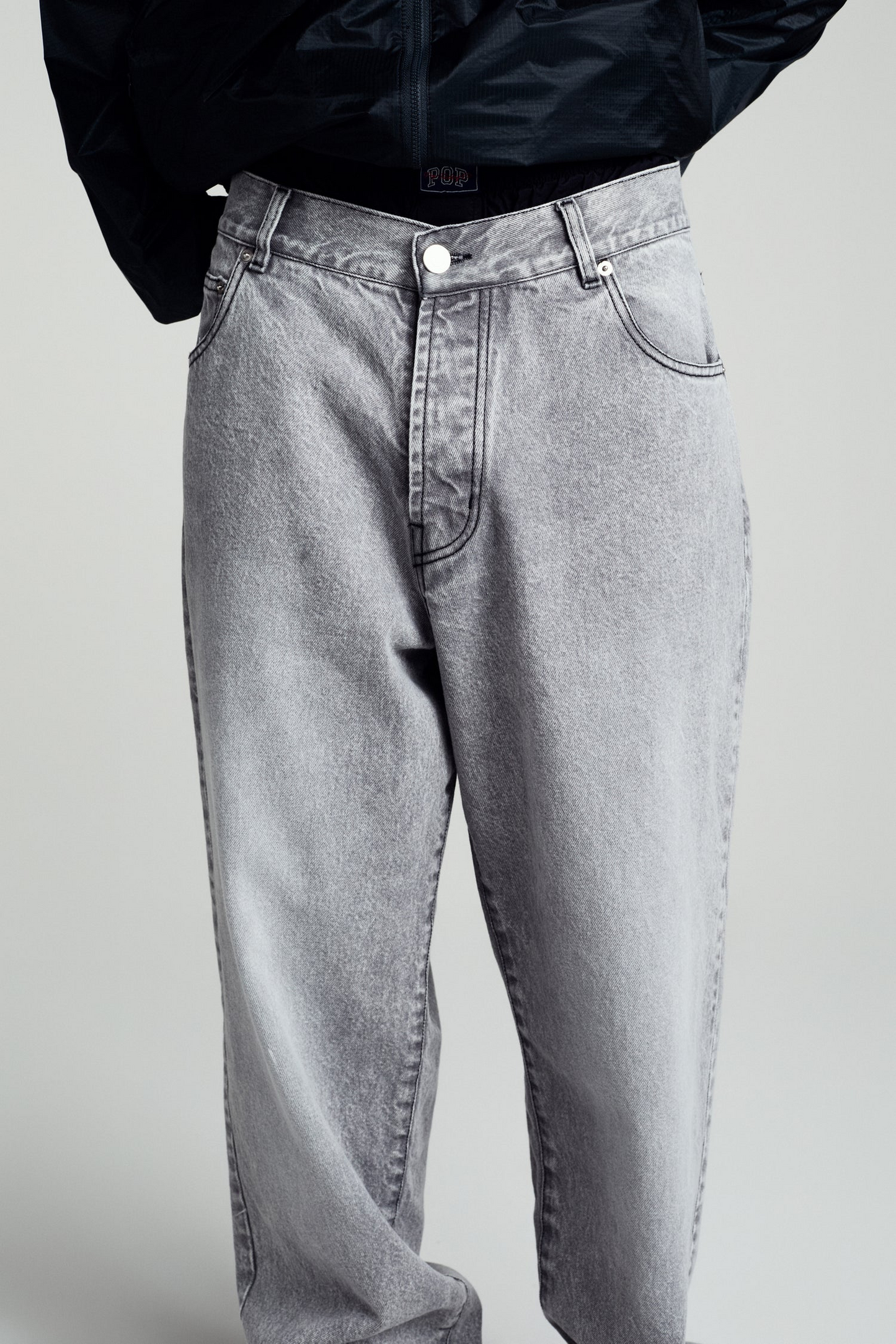 Pop Drs Denim Pants / Washed Light Grey