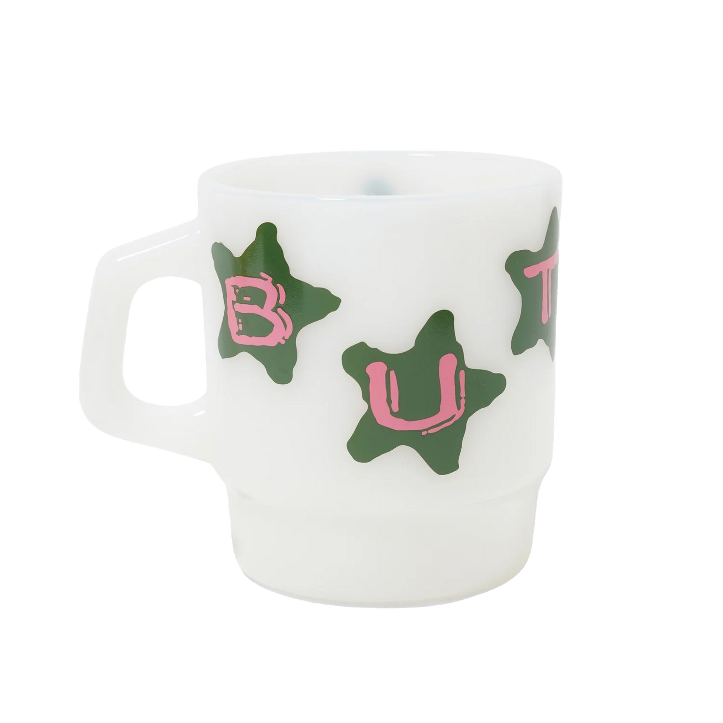 Stars Milk Glass / White