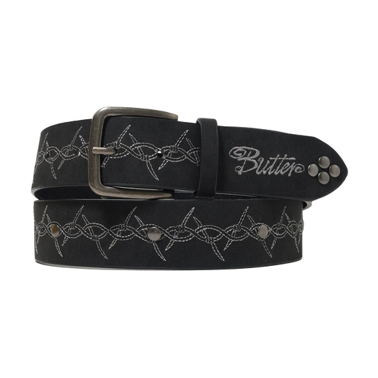 Barbed Wire Studded Belt / Black