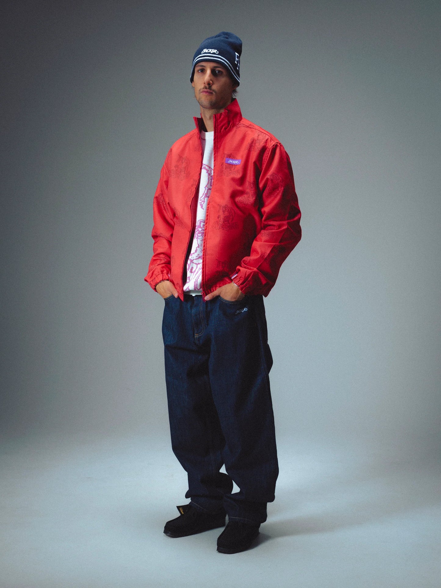Karen Ripstop Nylon Jacket / Red