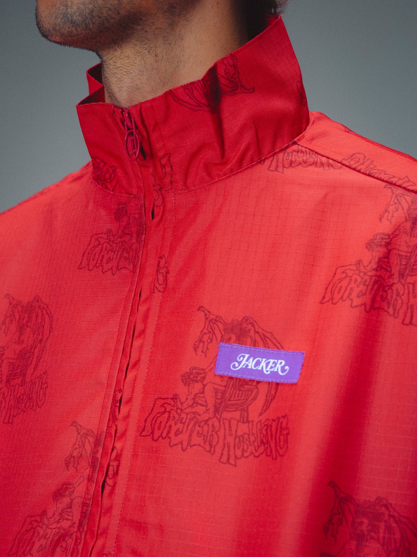 Karen Ripstop Nylon Jacket / Red