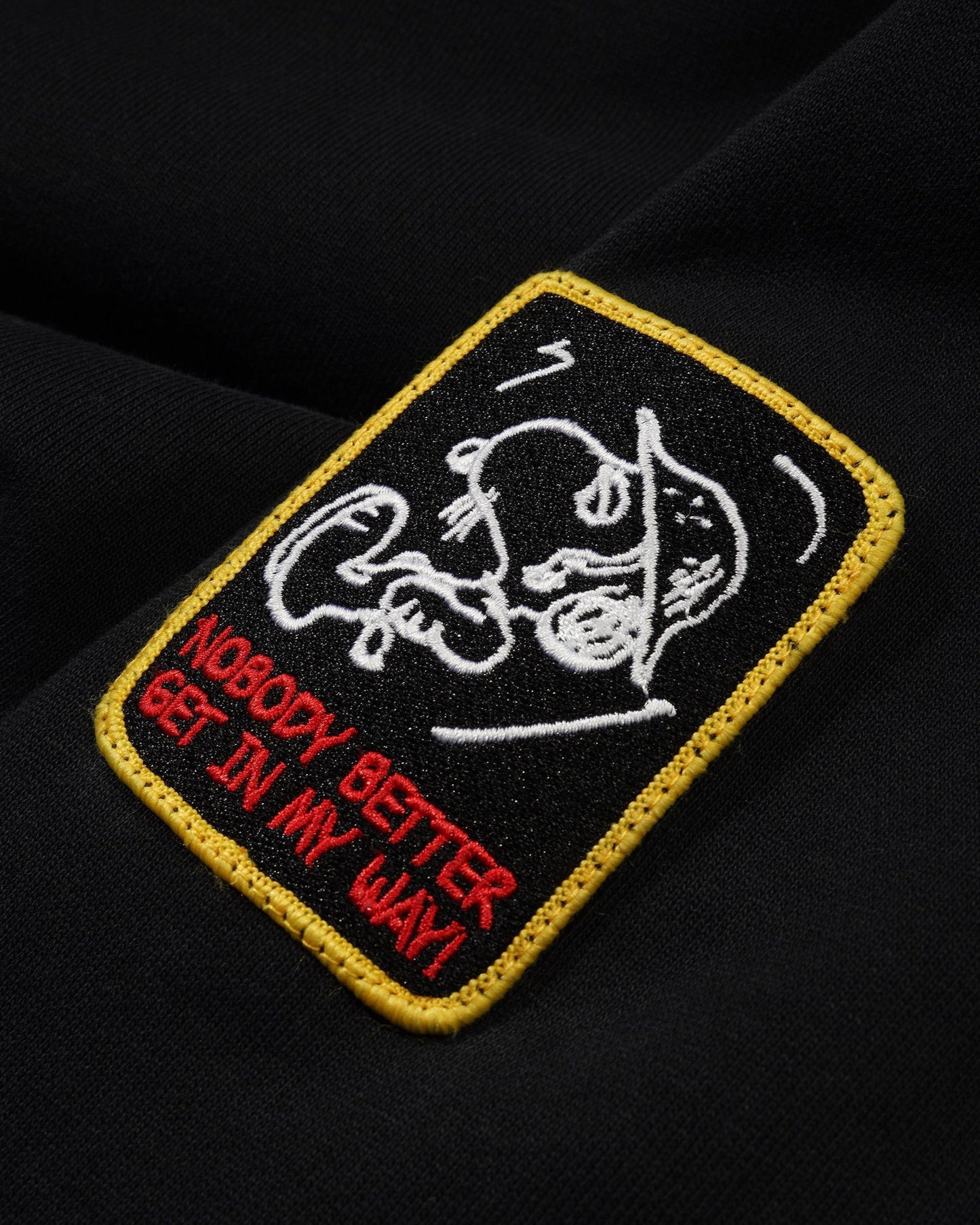 Patches Zip-Thru Hood / Washed Black