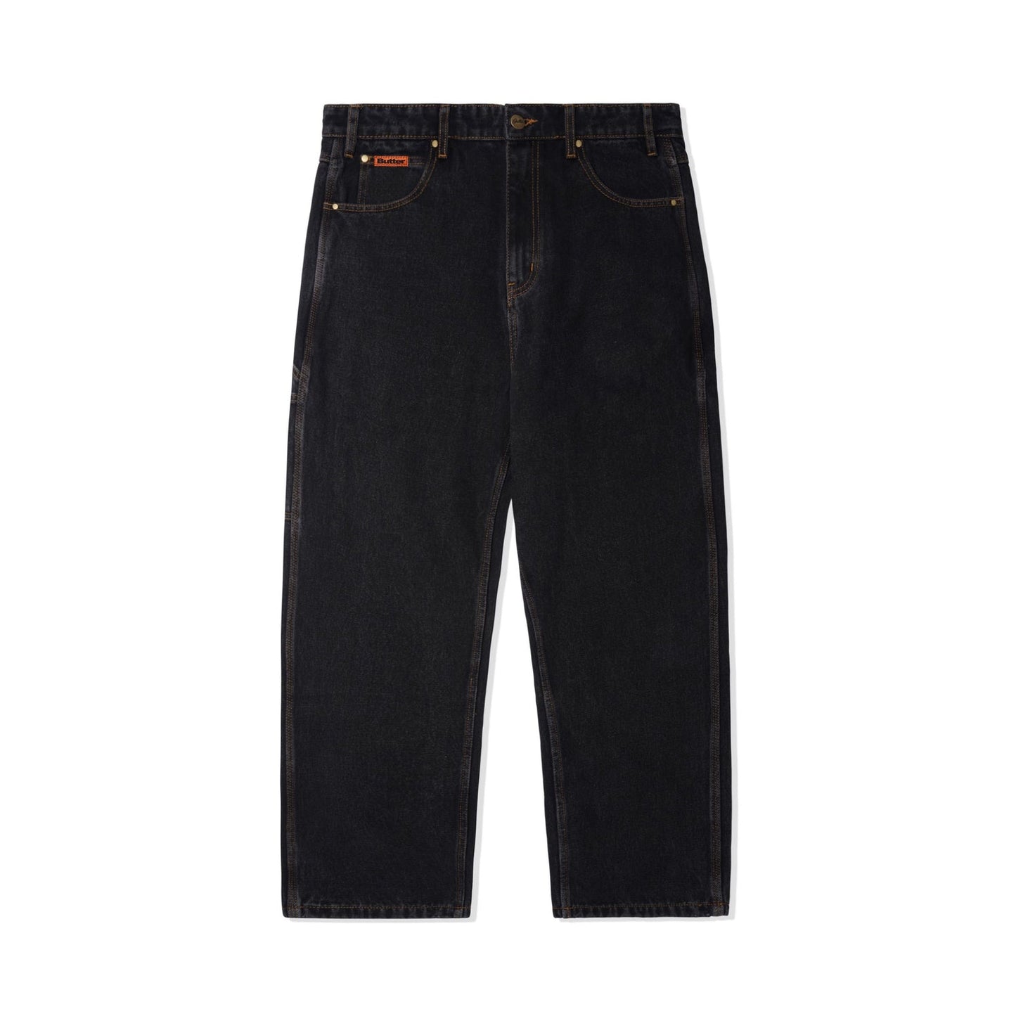 Relaxed Denim Jeans / Washed Black