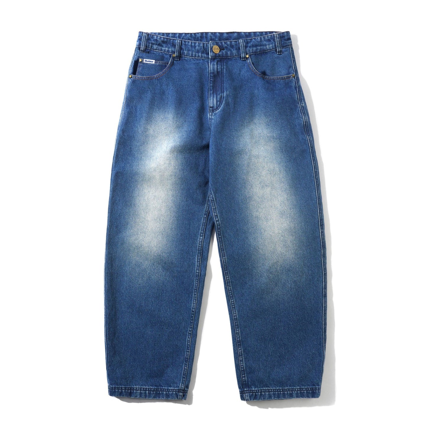 Spike Denim Jeans / Distressed Indigo