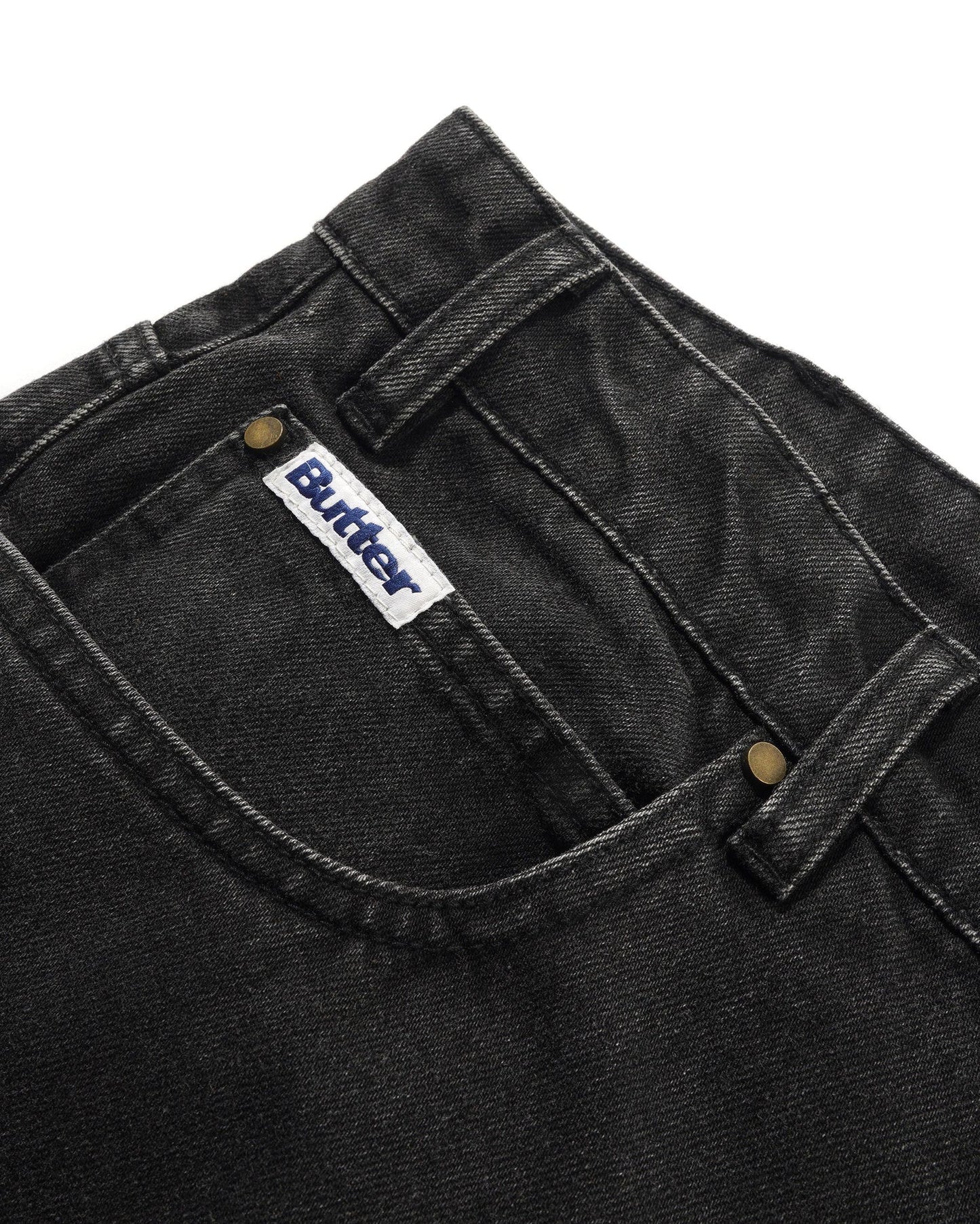 Spike Denim Jeans / Faded Black