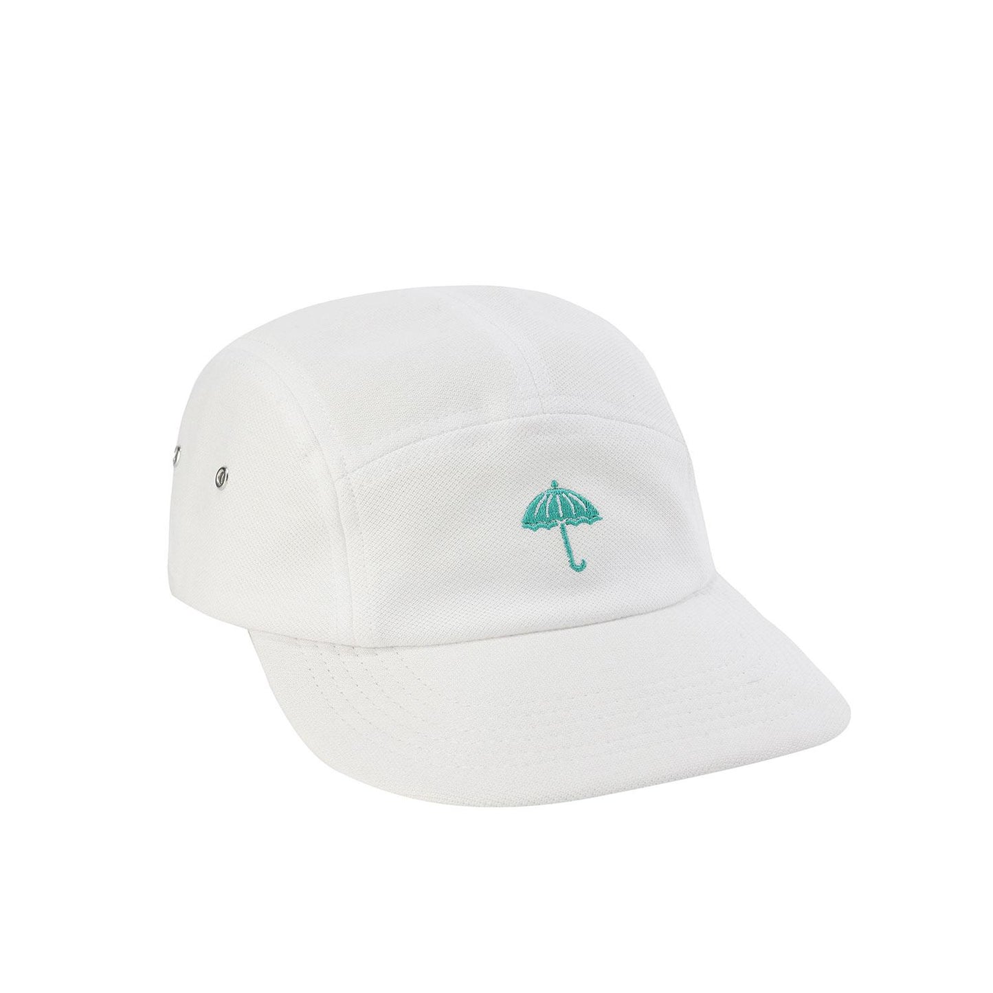 Classic Pique 5 Panels Cap White